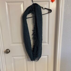 Dark Blue Frayed Edge Scarf